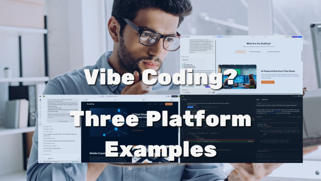 man considering different vibe coding tools