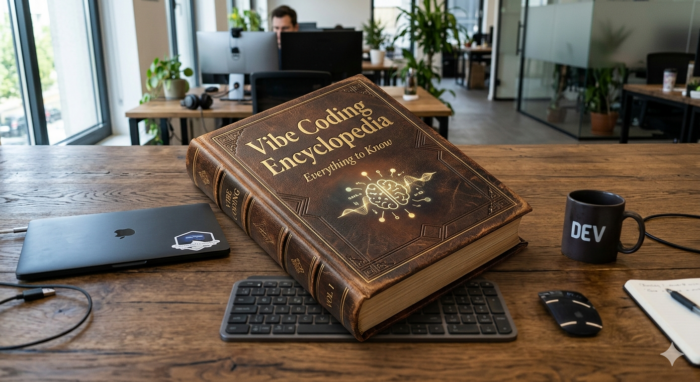 vibe coding encyclopedia book on a desk